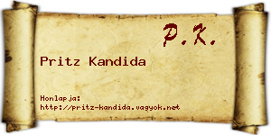 Pritz Kandida névjegykártya